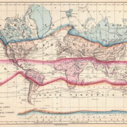 Mapa de las temperaturas del mundo (1873)