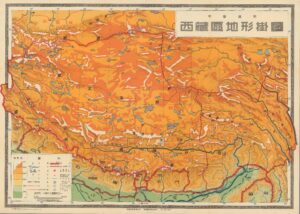 Mapa topográfico del Tíbet (1950)