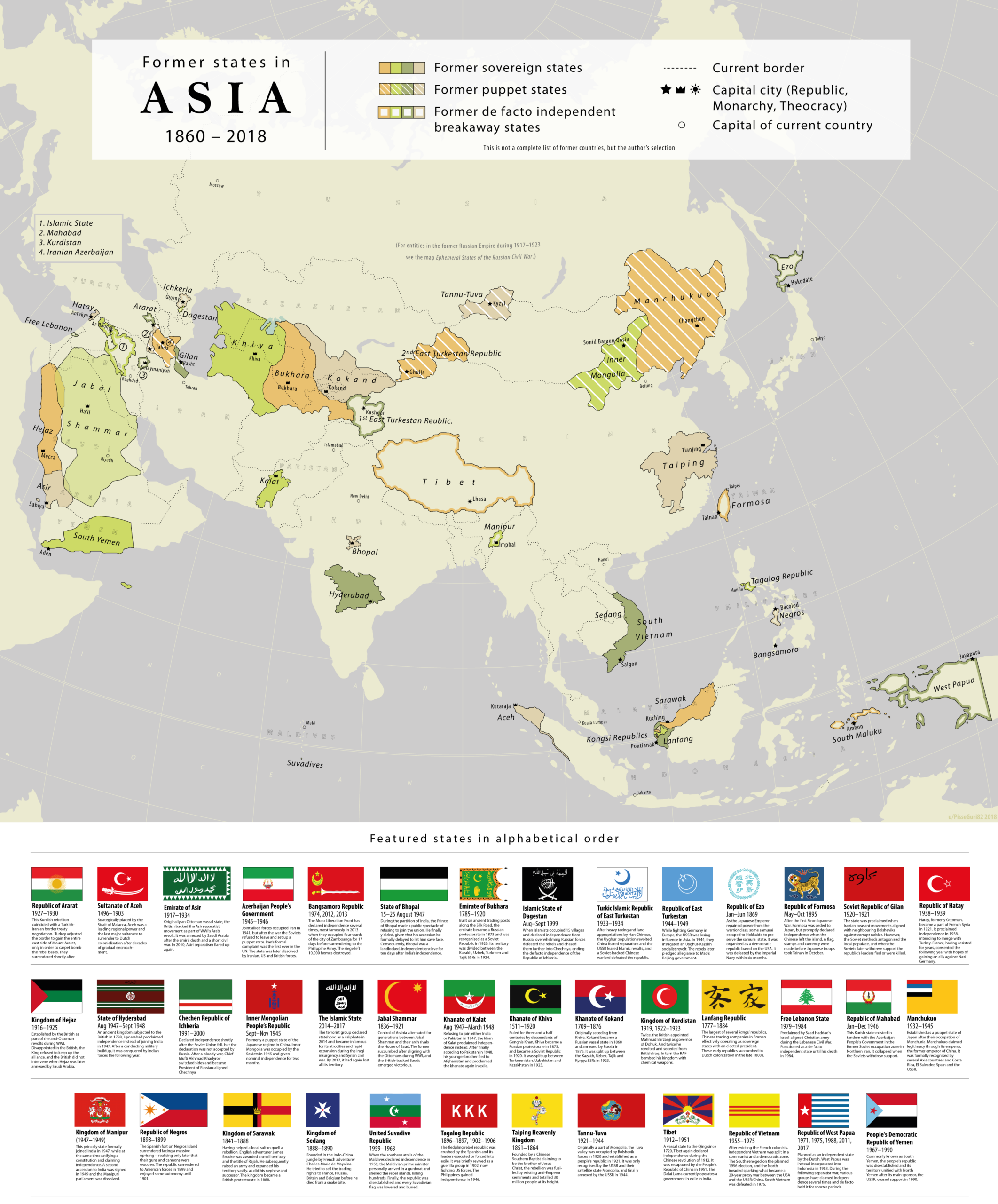 Disappeared countries of Asia (1860–2018) Disappeared countries of Asia (1860–2018)