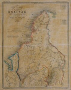 Map of the state of Bolívar, Colombia (1864)