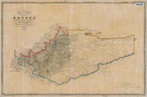 Map of the department of Boyacá, Colombia (1864)