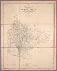 Map of the state of Cundinamarca, Colombia (1864)