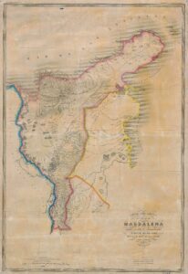 Map of the state of Magdalena, Colombia (1864)