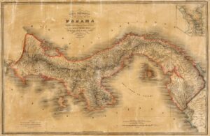 Mapa del estado de Panamá, Colombia (1864)