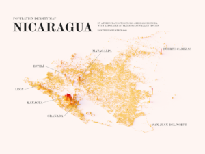 Population density of Nicaragua (2023)