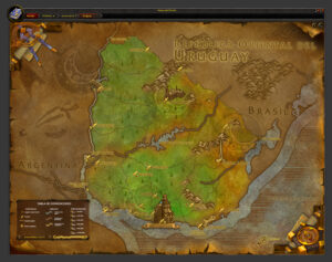 Uruguay, in the style of World of Warcraft (2023)