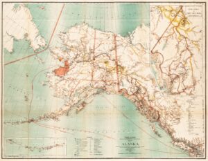 Mapa del oro de Alaska (1898)