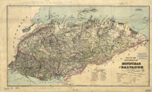 Mapa de Honduras y El Salvador (1894)