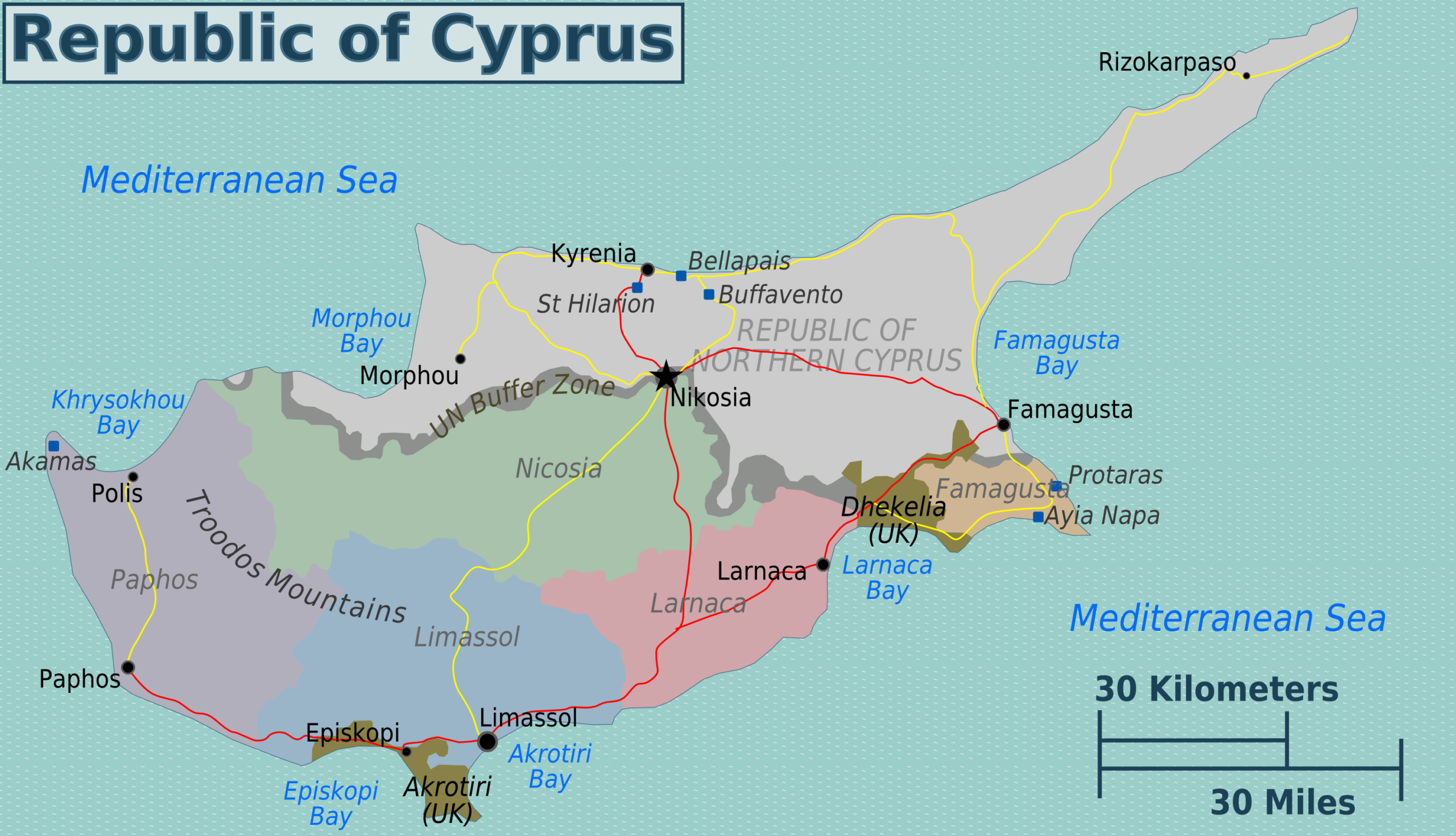 Map of Cyprus (2009)