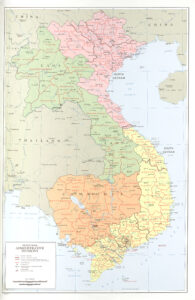 Mapa político de Indochina (1970)