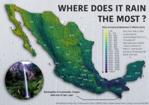 Rainfall map of Mexico (2023)