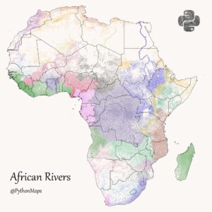 Mapa de las cuencas hidrográficas de África (2023)