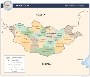 Mapa político de Mongolia (2014)