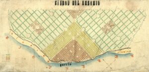 Map of Rosario, Argentina (1875)