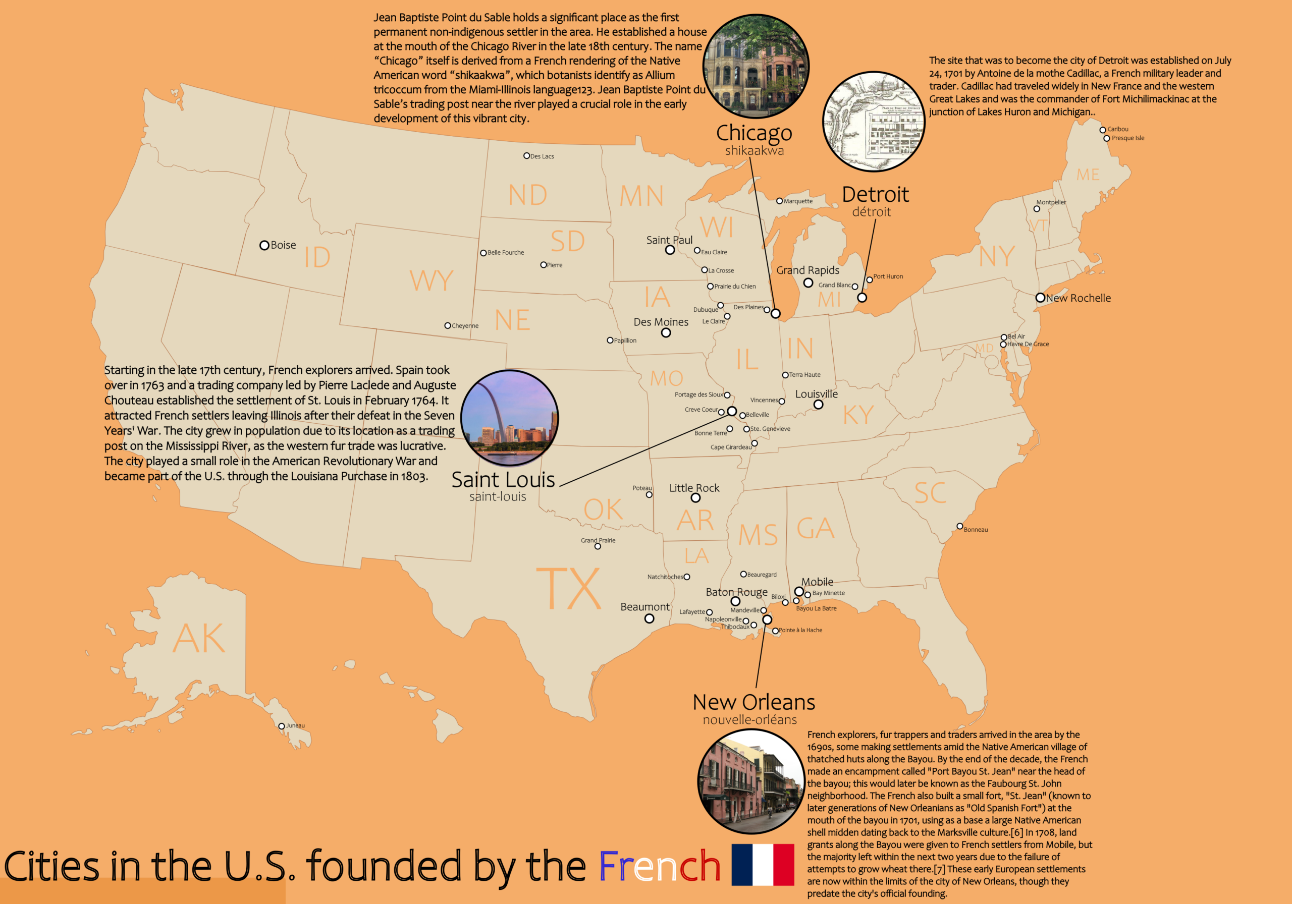 American cities founded by the French (2024)