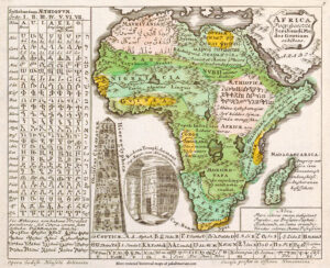 Mapa lingüístico de África (1741)