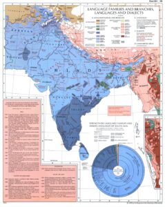 Linguistic map of Hindustan (1978)