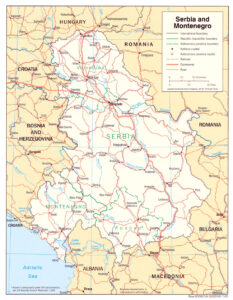 Political map of Serbia and Montenegro (2005)