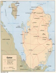 Political map of Qatar (1980)