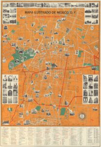 Illustrated map of Mexico City (1969)