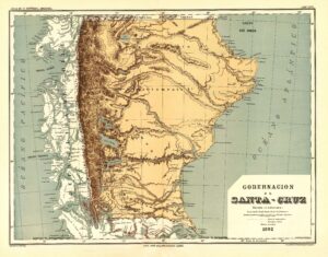 Map of the Province of Santa Cruz, Argentina (1892)