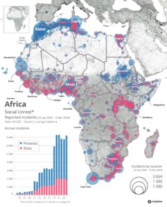 Protests and riots in Africa (2004–2024)