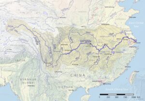 Mapa del río Yangtsé (2022)