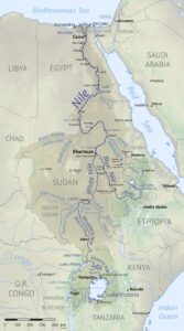 Mapa del río Nilo (2018)