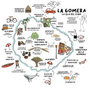 Mapa ilustrado de la Gomera (2021)