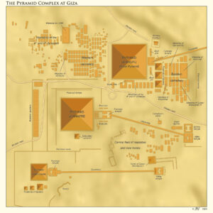 Mapa de las pirámides de Giza (2020)