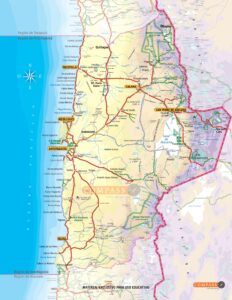 Mapa de la región de Antofagasta, Chile (2023)