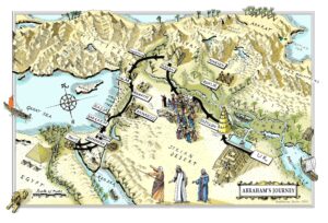 Mapa del viaje de Abraham (2019)
