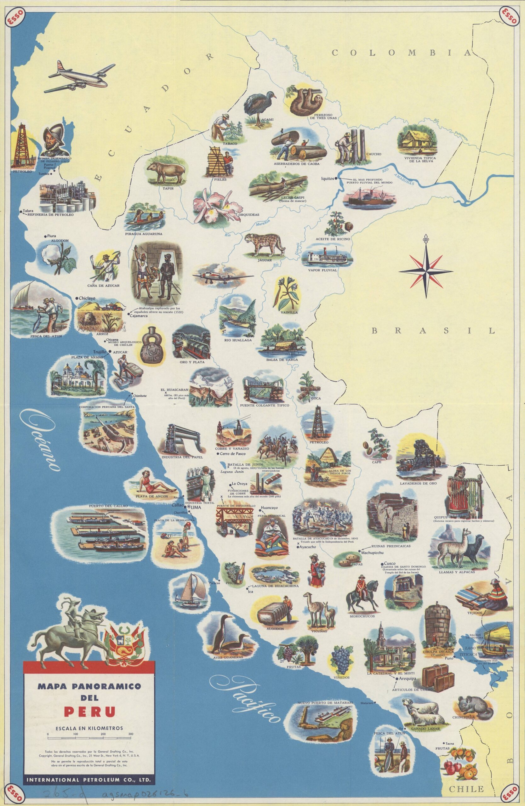 Mapa panorámico del Perú (1950) Mapa panorámico del Perú (1950)