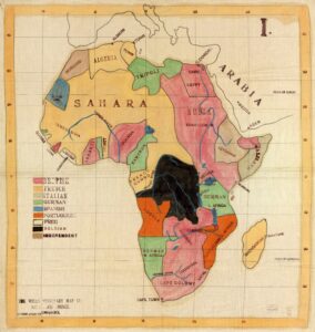 Colonial map of Africa (1908)