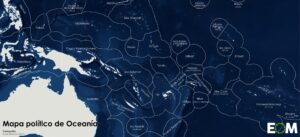 Political map of Oceania (2017)