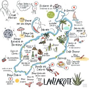 1123 - Mapa ilustrado de Lanzarote (2021)