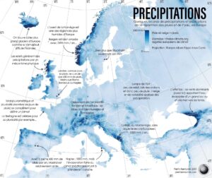 Average annual rainfall in Europe (2023)
