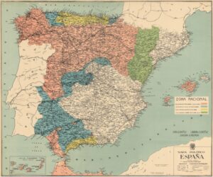 Map of the Spanish Civil War (1938)