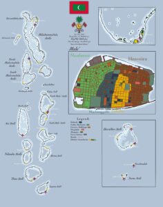 Political map of the Maldives (2020)
