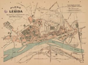 Map of Lleida, by Alberto Martín (1910)
