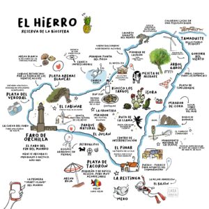 Mapa ilustrado de El Hierro (2021)