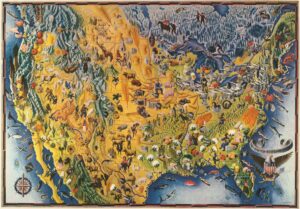 Mapa ilustrado de los Estados Unidos (1942)