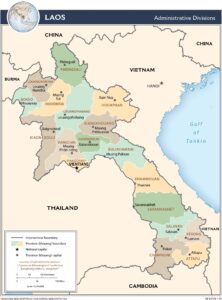 Political map of Laos (2019)
