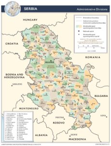 Political map of Serbia (2015)