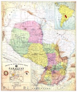 Mapa político de Paraguay (1993)