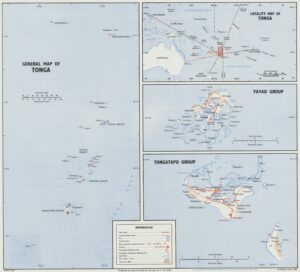Mapa político de Tonga (1966)