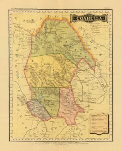 Map of the state of Coahuila, Mexico (1886)