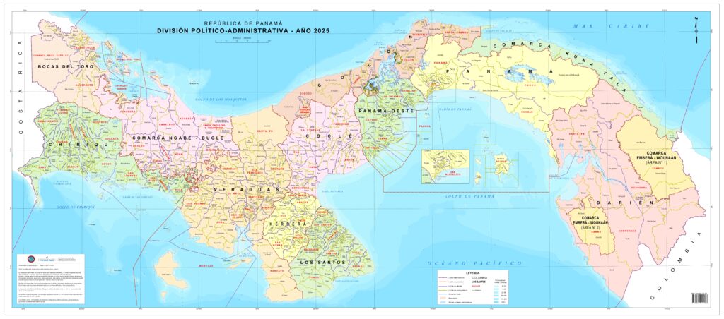 Mapa político de Panamá (2025)