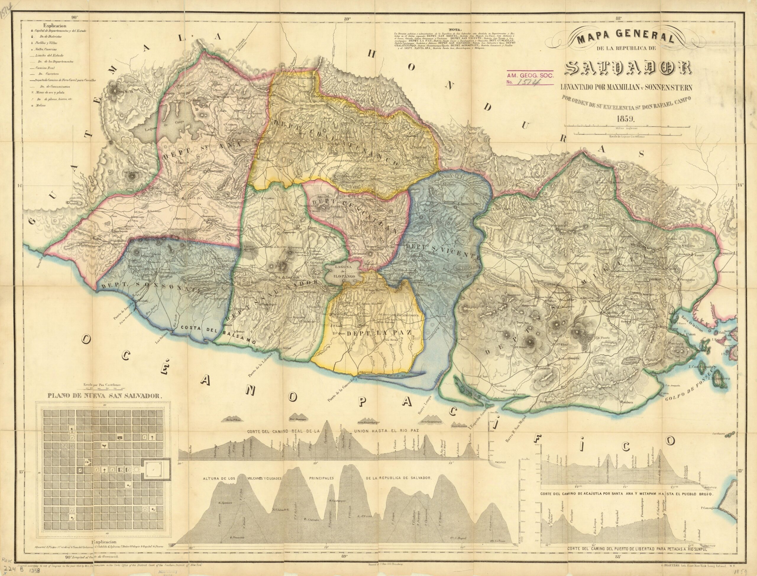 Mapa de la República de El Salvador (1859) Mapa de la República de El Salvador (1859)