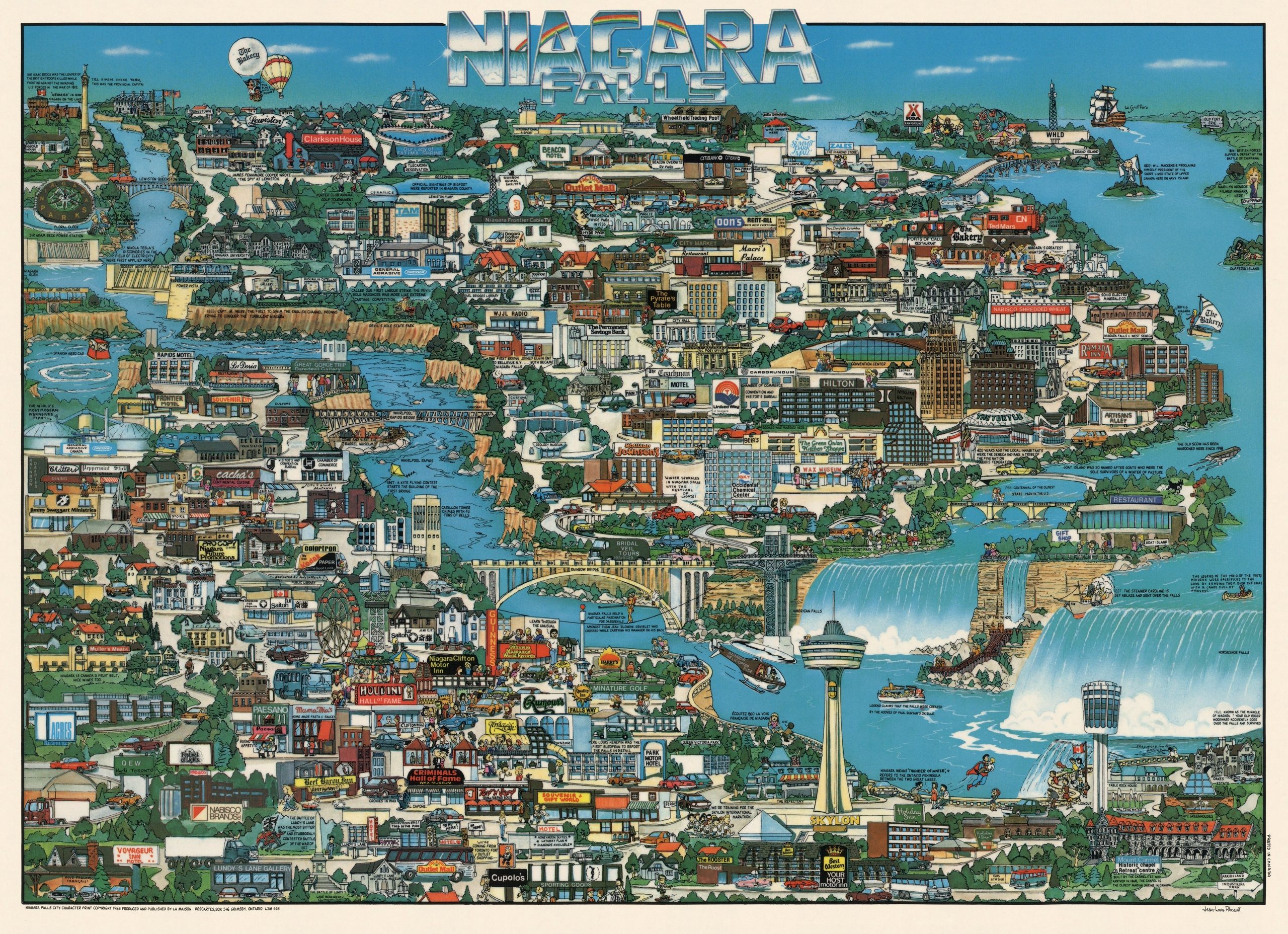 Mapa pictórico de las cataratas del Niágara (1985) Mapa pictórico de las cataratas del Niágara (1985)